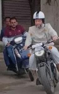 Asaduddin Owaisi Bike Ride In Hyderabad